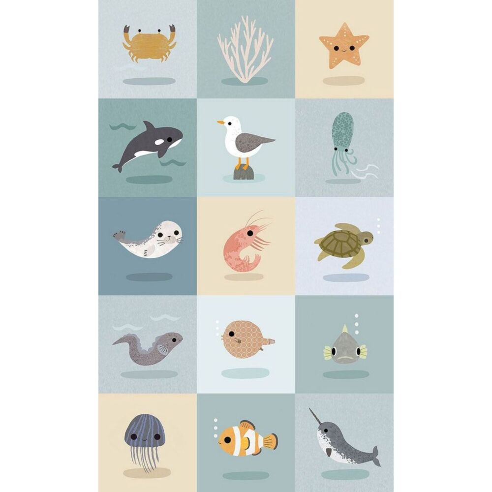 Dear Stella Fabrics Beyond the Sea 24 Inch Wide Beyond The Sea Panel Multi DLT3406