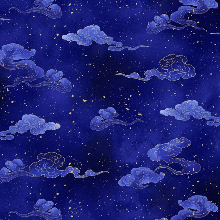 Timeless Treasures Lotus Moonlight CM3993 sky