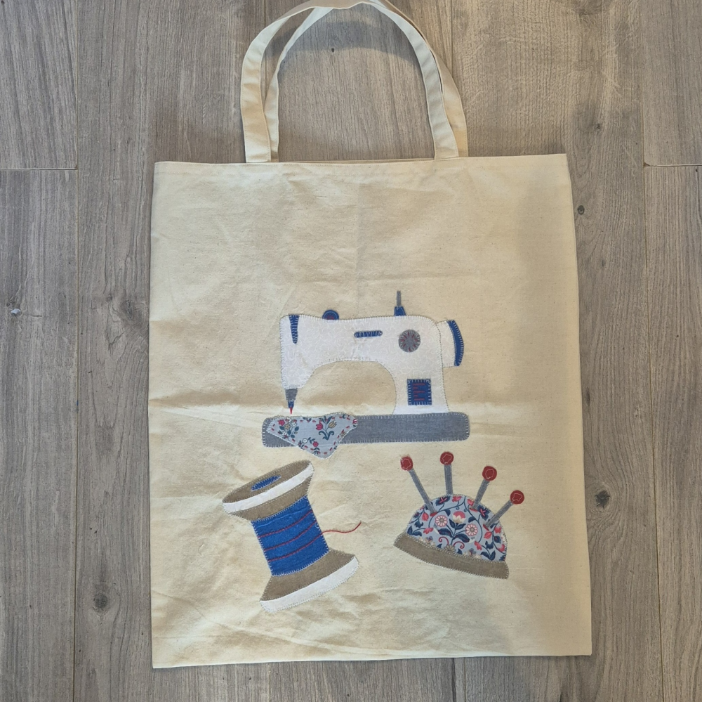 Sewing Applique Tote Bag with templates - paper copy