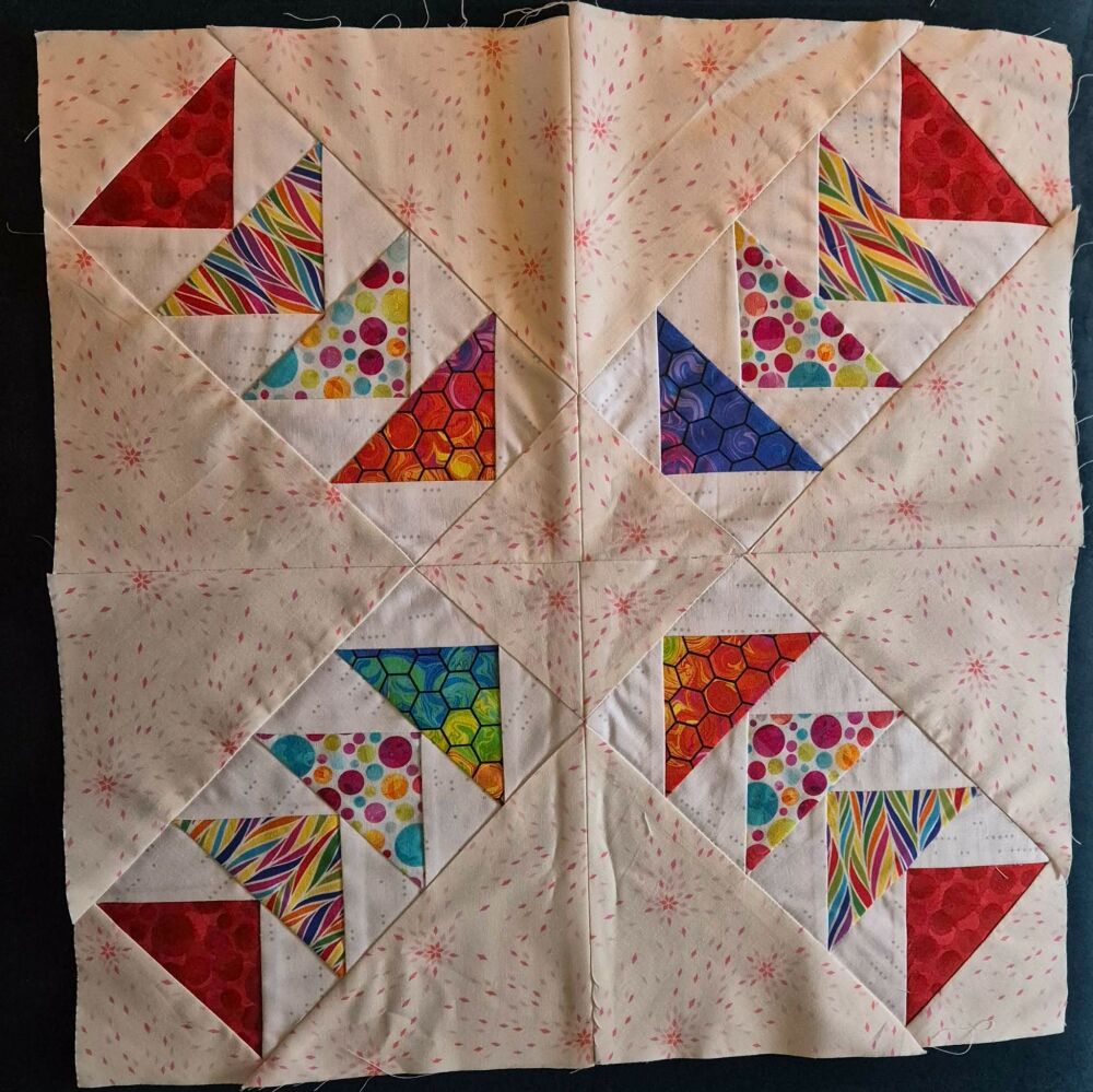 Crossed Geese FFP preprinted panel - 18" square