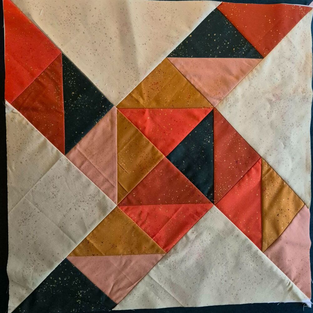 Pinwheel Geese FFP preprinted panel - 18" square