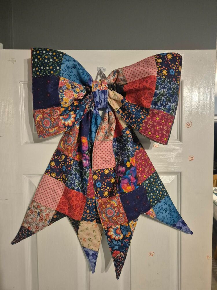 Scrappy Patchwork Giant Bow Panel