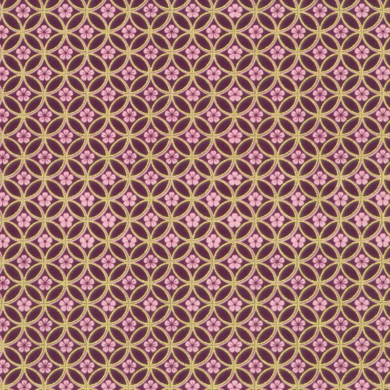 Imperial Collection Graceful Cranes by Robert Kaufman - 23512 24 Plum