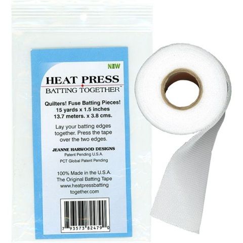 1.5&Prime; wide Heat and Press: Batting Seam Tape