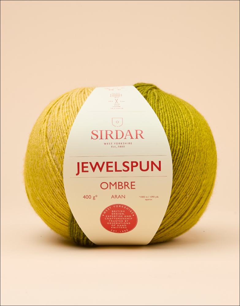 Sirdar Jewelspun Ombre Aran 400g - Sunlit Green 0107
