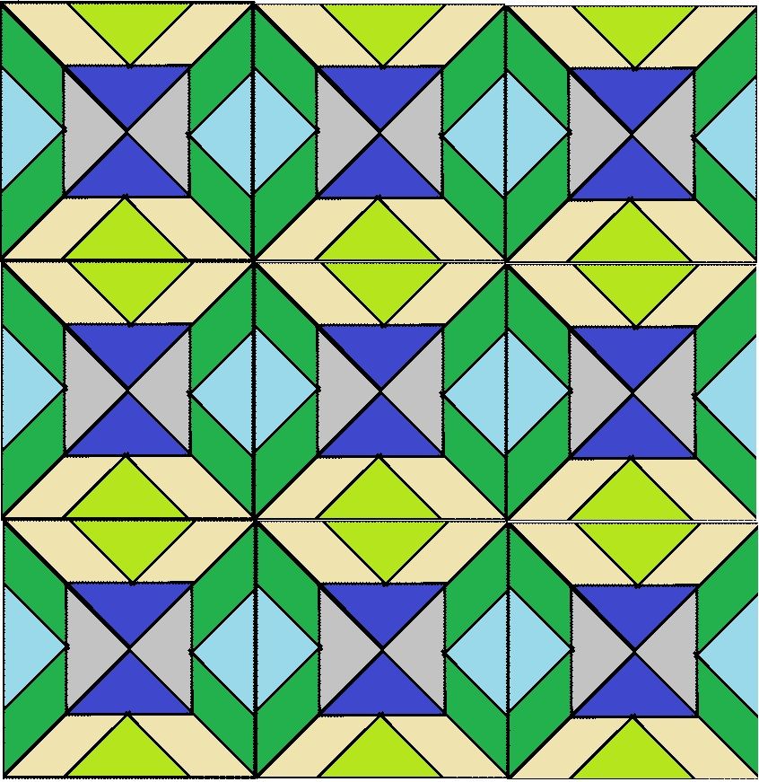 Squared Twice Block pattern - digital download