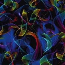 Petal Power by Chong-a Hwang for Timeless Treasures - MULTI NEON SMOKE FLORA-CD3821  BLACK