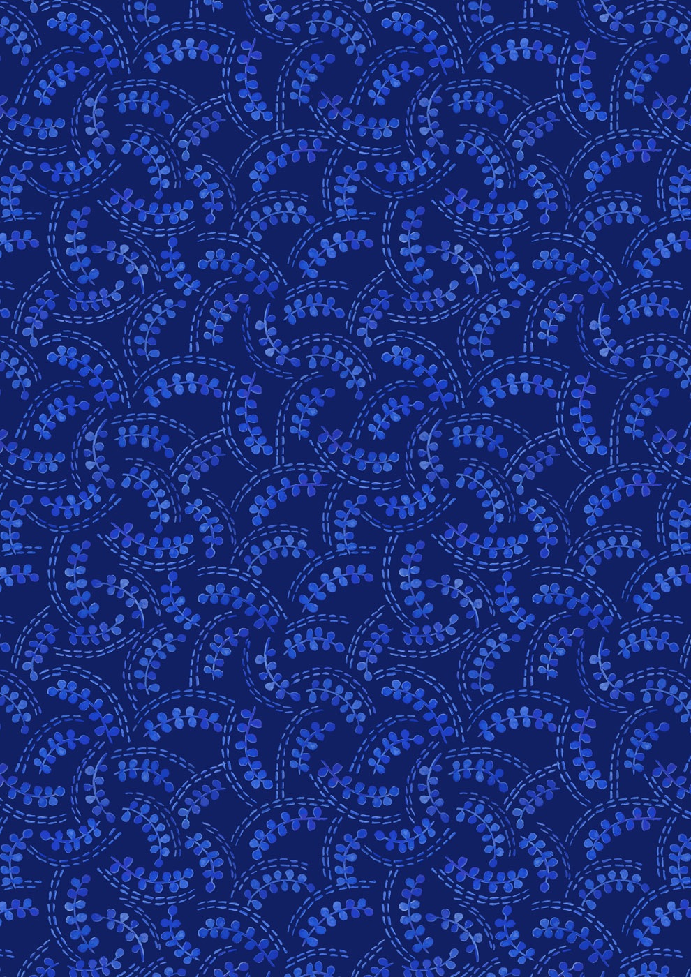 Porcelain and Sea Glass by Stuart Hillard for Lewis and Irene - Dark Blue F