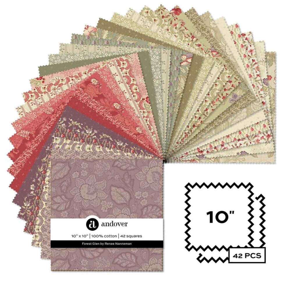 Forest Glen by Renee Nanneman 10" squares pack (Layer Cake) 3S/FG