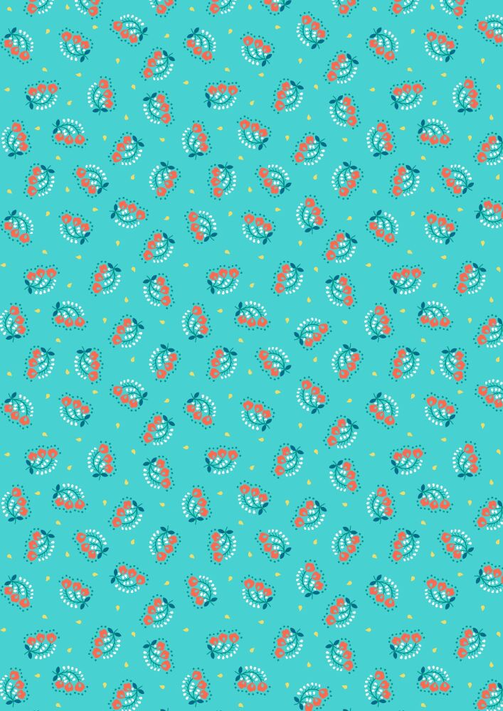 John Scott's Sambramha for Lewis & Irene  Mini stems on turquoise - A978C