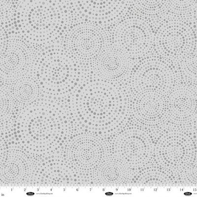 Blank Quilting Hexi Dots 108" wide Grey 4185 90