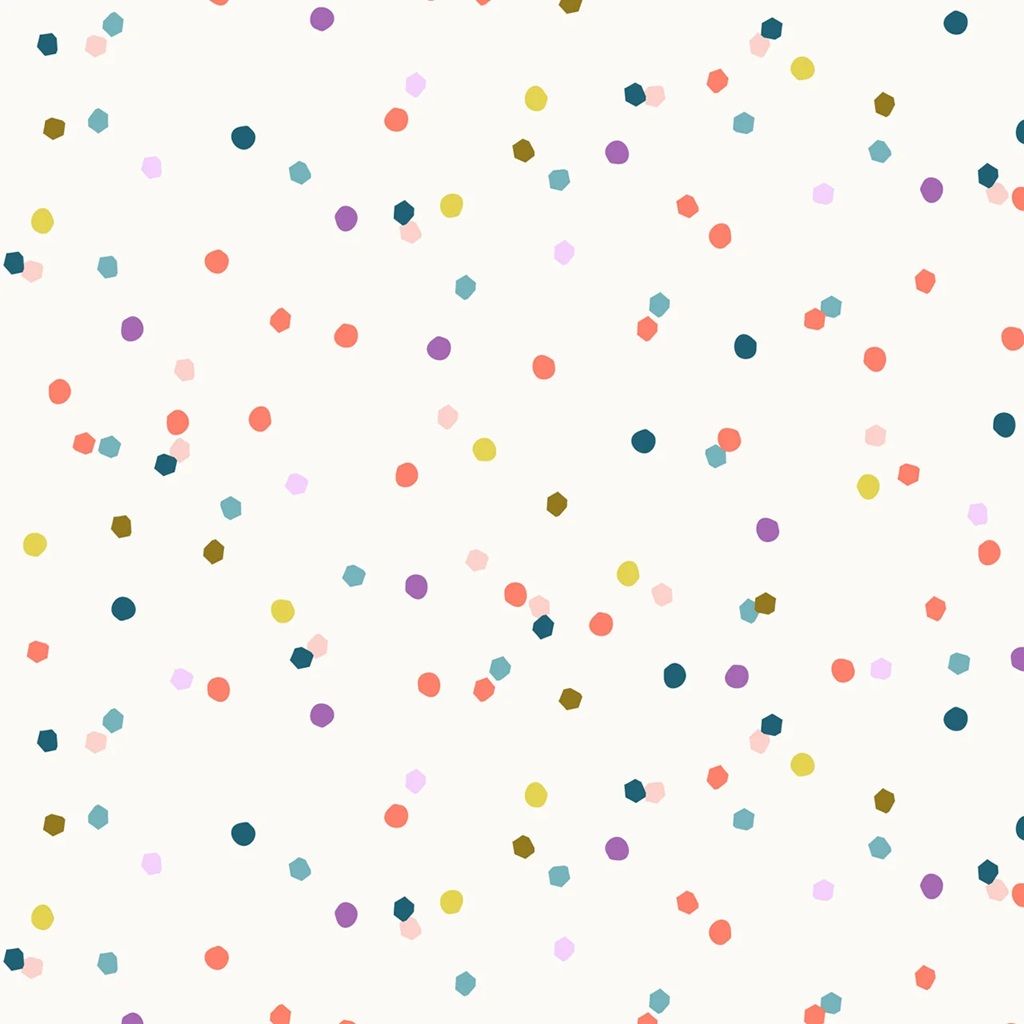 Lucky Charms by Bethan James for Thread & Ink Confetti Ecru 5000-Ecru