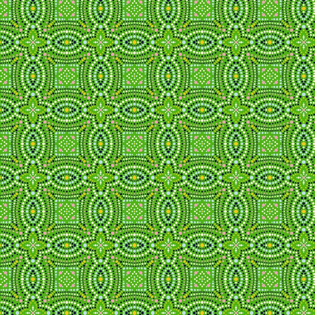 Primavera by Sholto Drumlanrig for Thread & Ink Dotti Lime PRIM1017