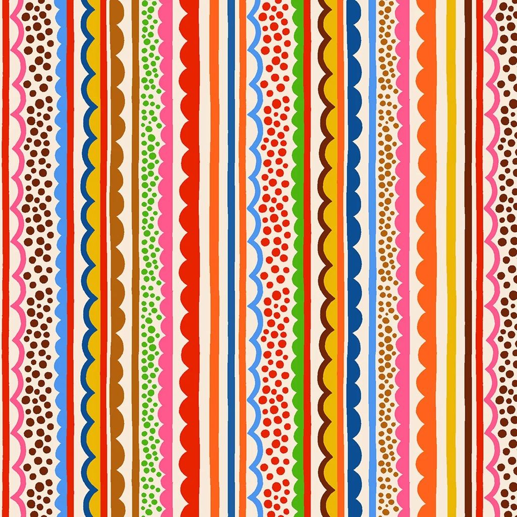 Primavera by Sholto Drumlanrig for Thread & Ink Ziggy Ecru PRIM1019
