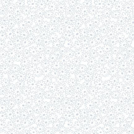 Quilter's Flour by Henry Glass Fabrics -1875-01W Daisy (WOW - not grey as per image)