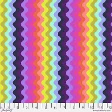Floral Reel by Tula Pink - 272 Deepdive (Bright wavy stripes)