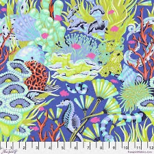 Floral Reel by Tula Pink - 264 Marine (Underwater scene)