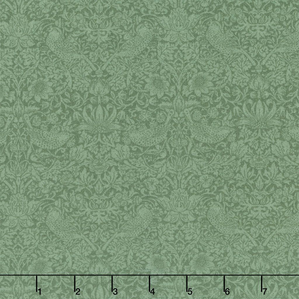 The Trellis Pattern by Morris & Co Tonal Strawberry Thief Stump Green WWM153STUMP