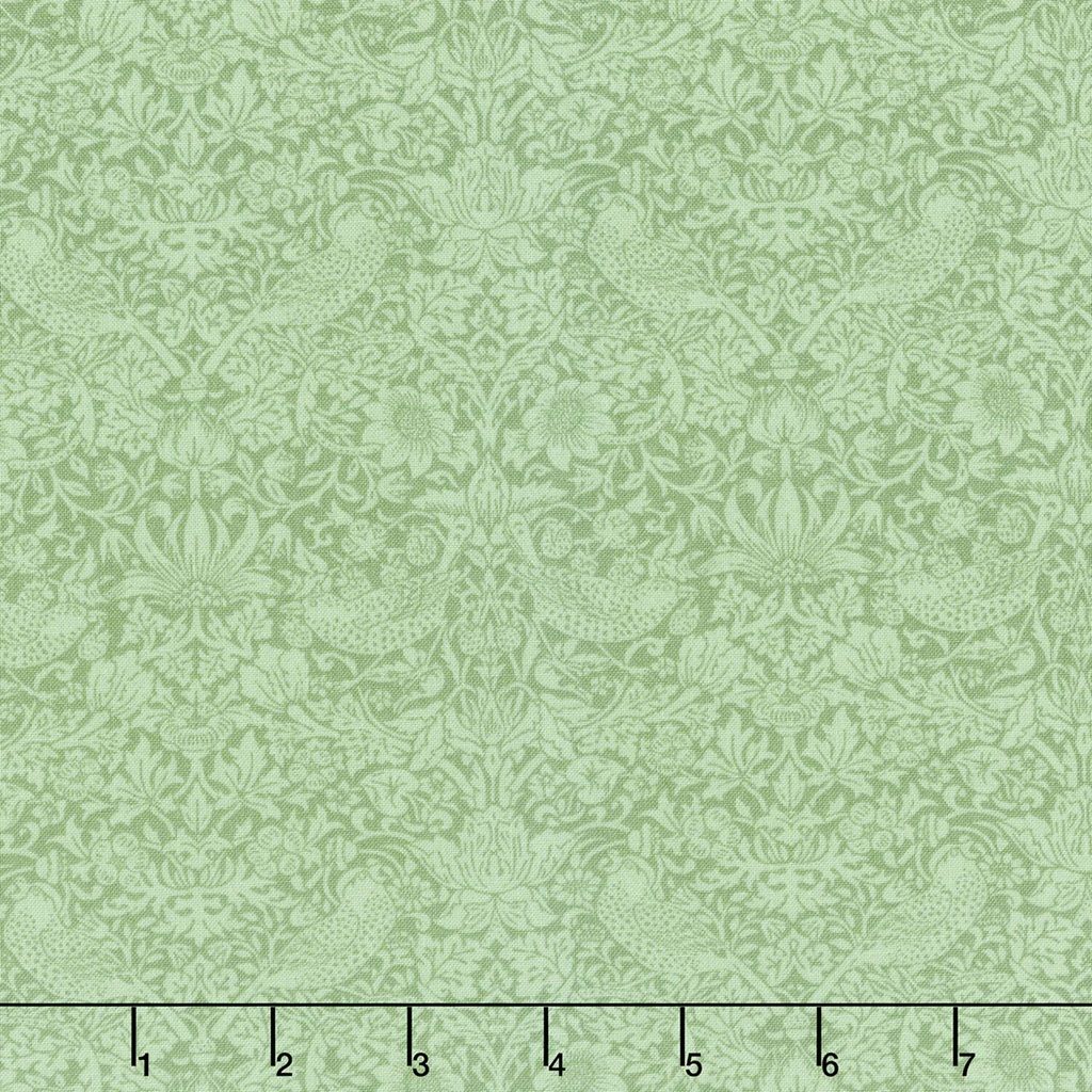 The Trellis Pattern by Morris & Co Tonal Strawberry Thief Herbal Green WWM153HERBAL
