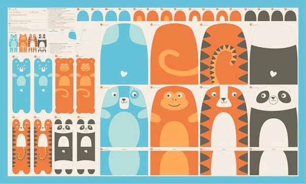 Moda Animal Park Fun Panel - Makes 4 cushions and babies was &pound;17.99 NOW &pound;11