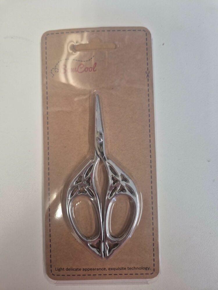 Sew Cool Art Deco Embroidery 4.5" Scissors - silver
