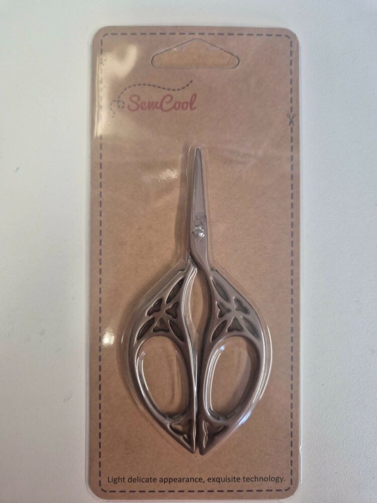 Sew Cool Art Deco Embroidery 4.5" Scissors - Bronze