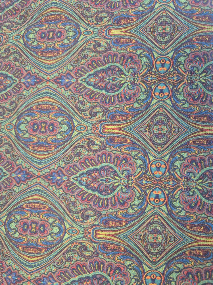 Sew Cool 60" Jewel Toned Dark Paisley - deep red/green/blue/gold