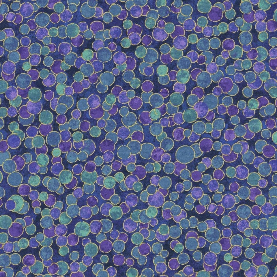 Shimmer by Deborah Edwards for Northcott Fabrics 27895M-44 Deep Blue
