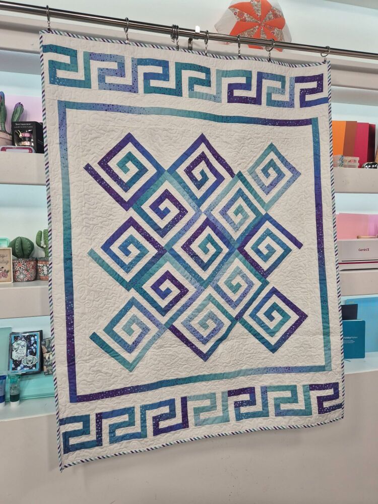 Agapo Greek Key Quilt Pattern - Digital Download
