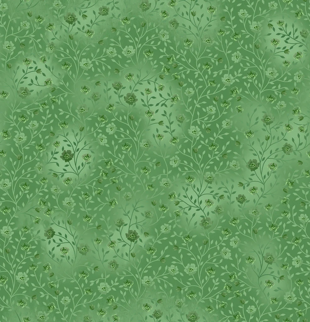 Bloom and Blend by Fin Fabrics - Forest Green FINB&B-21