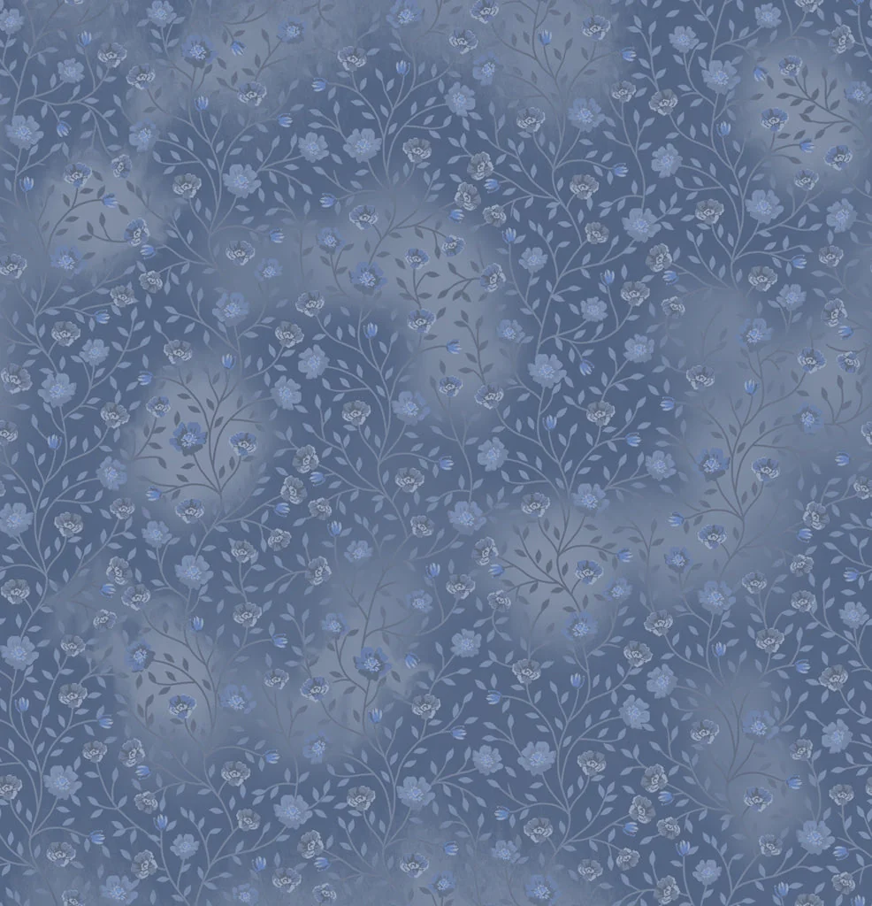 Bloom and Blend by Fin Fabrics - Indigo FINB&B-14