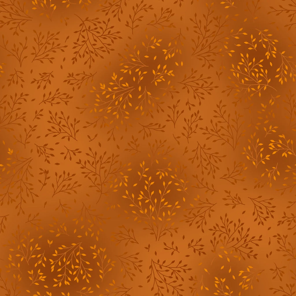 Bloom and Blend by Fin Fabrics - Orange Brown FINB&B-12
