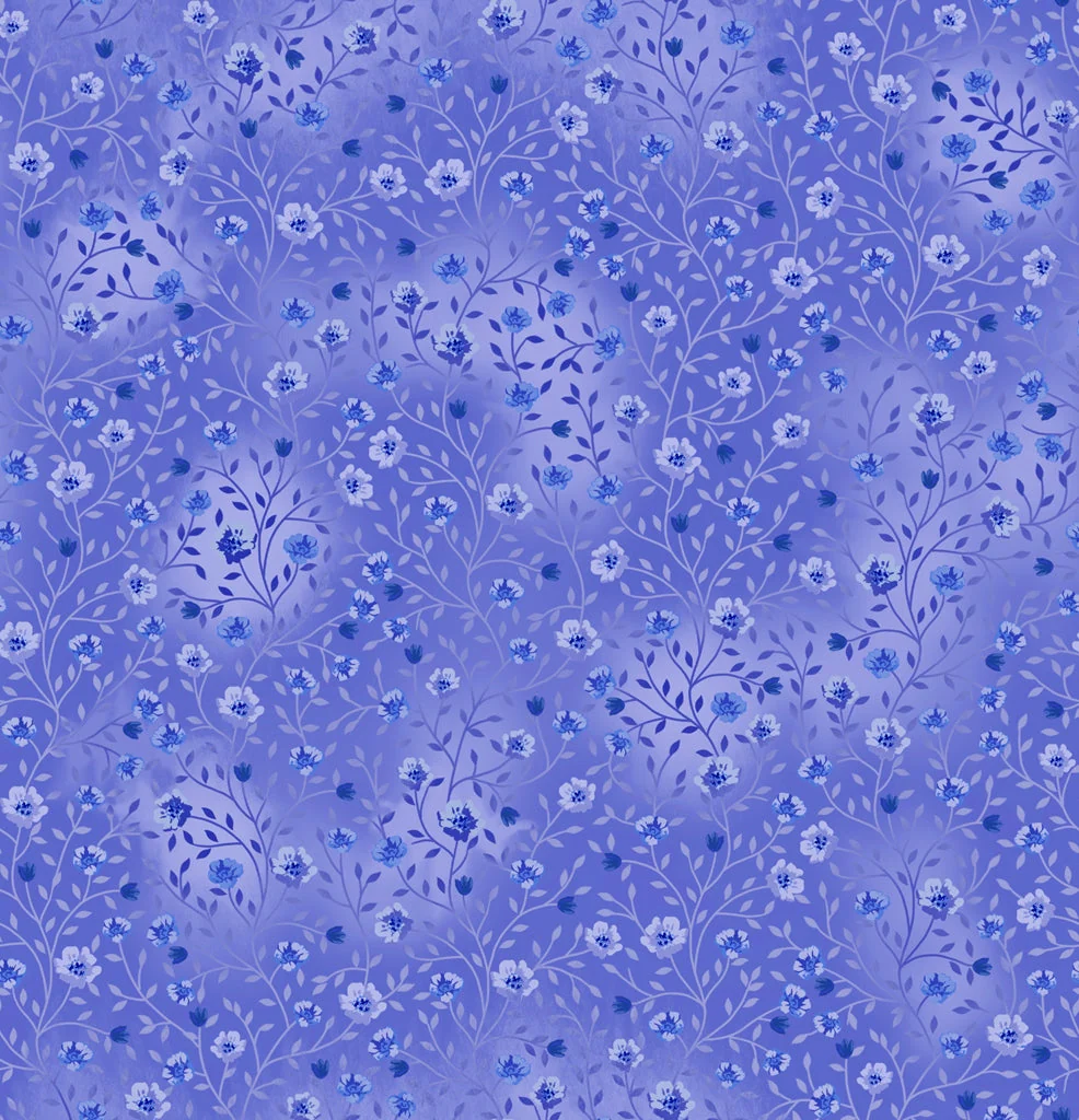 Bloom and Blend by Fin Fabrics - Periwinkle FINB&B-19