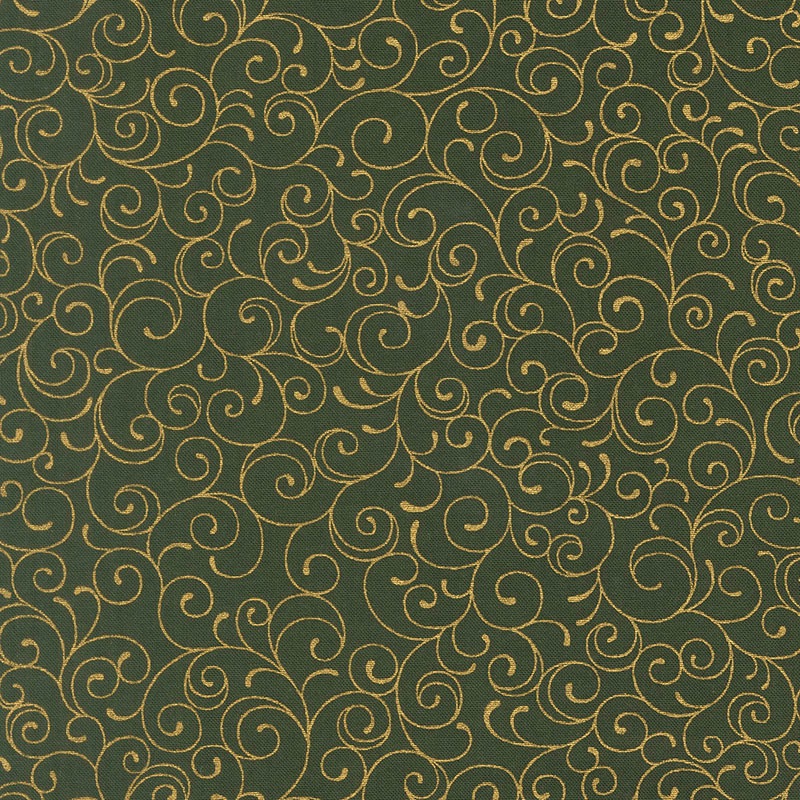 Merry Manor Metallic 2025 by Moda - 33865 13M Evergreen