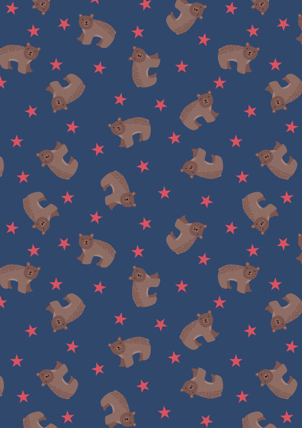Country Comfort Flannels by Lewis and Irene - Bear on Dark Blue - F5
