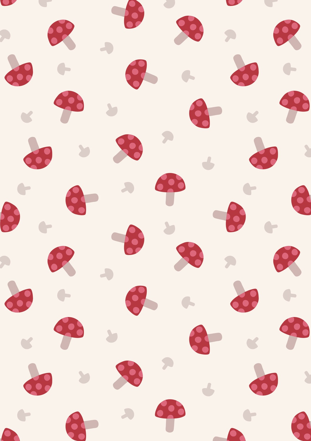 Country Comfort Flannels by Lewis and Irene - Red toadstools on cream - F3