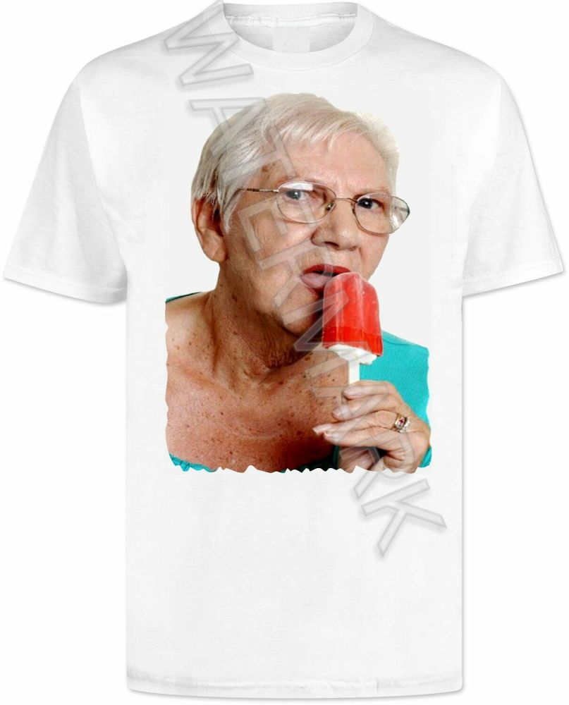 Granny with ice lolly T shirt