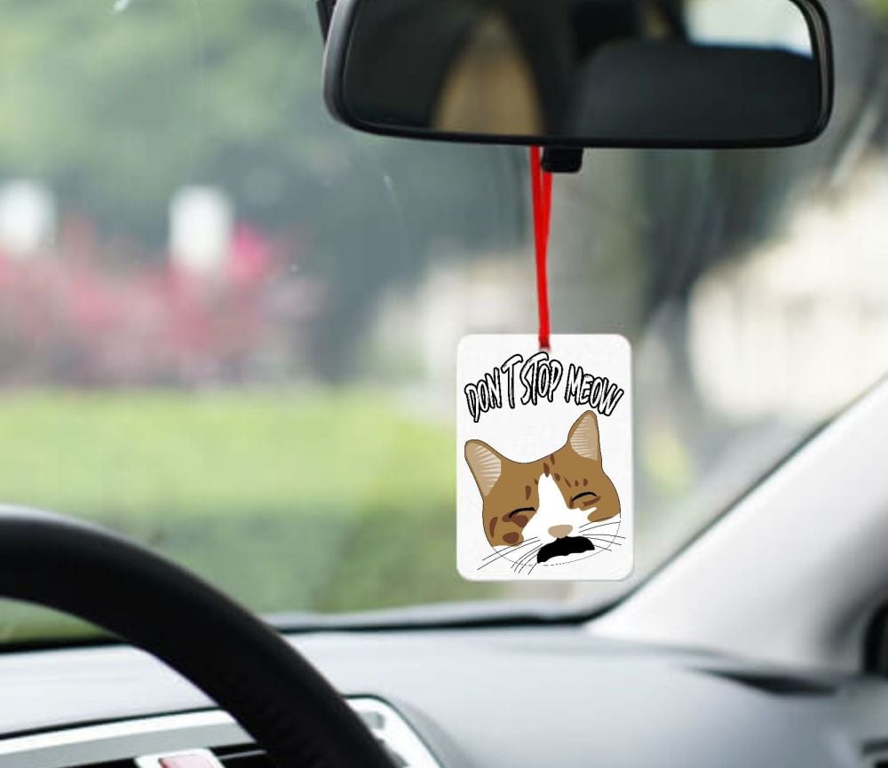 Dont Stop Meow Car Air Freshener - Freddie Mercury