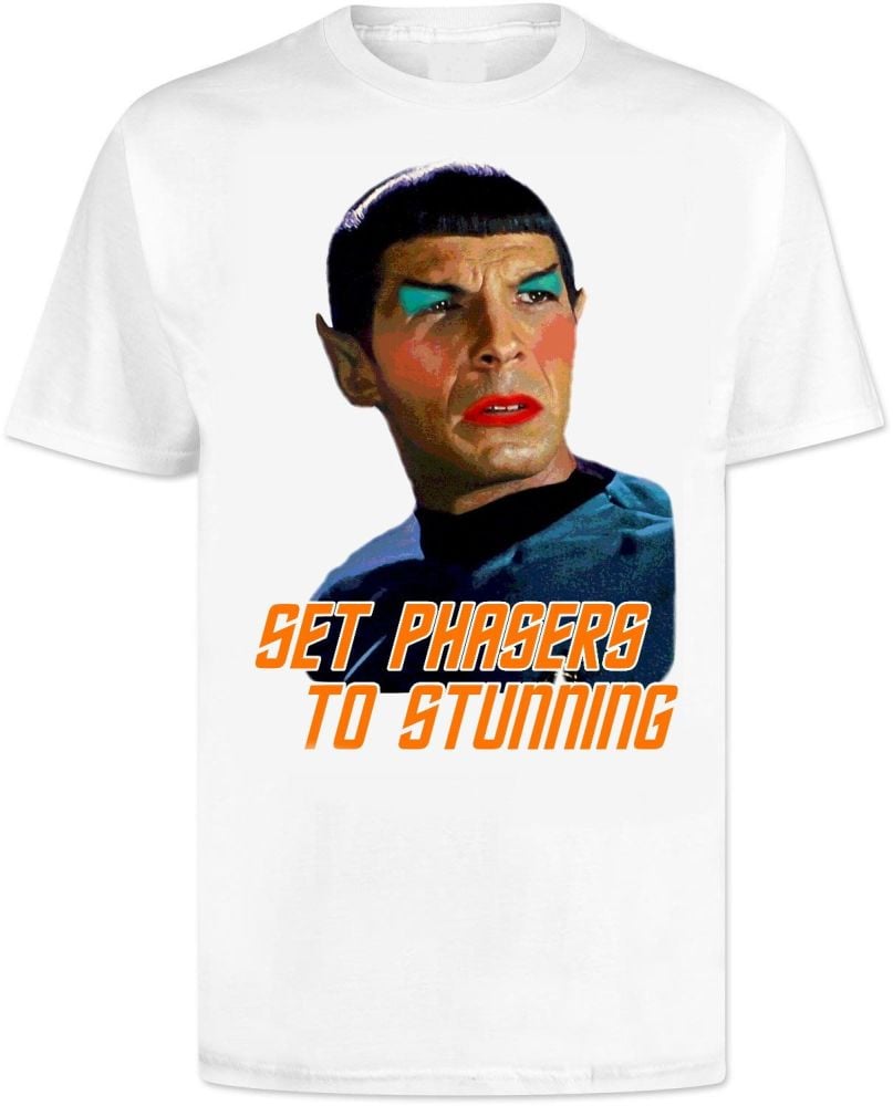 Star Trek T SHirt - Spock Set Phasers to Stunning
