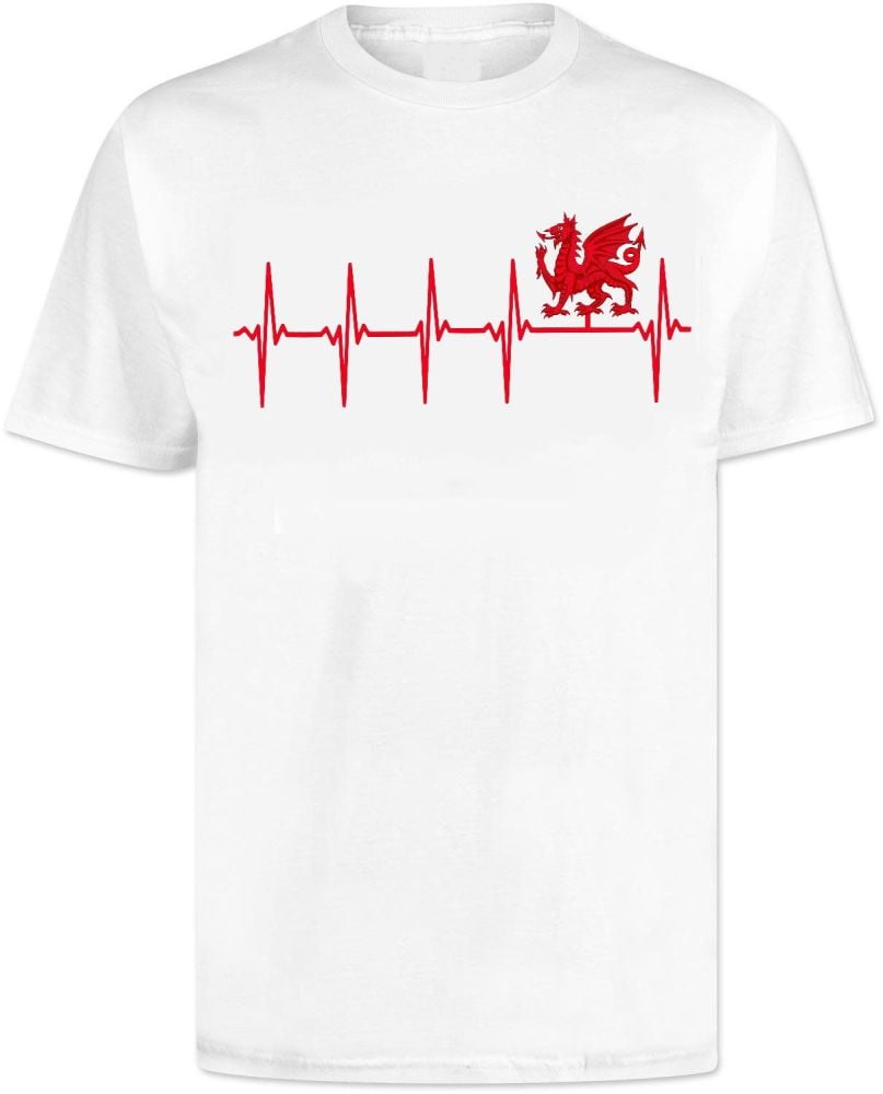 Wales Heartbeat Pulse T Shirt