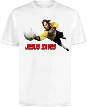 Football Casuals T shirt Jesus Saves