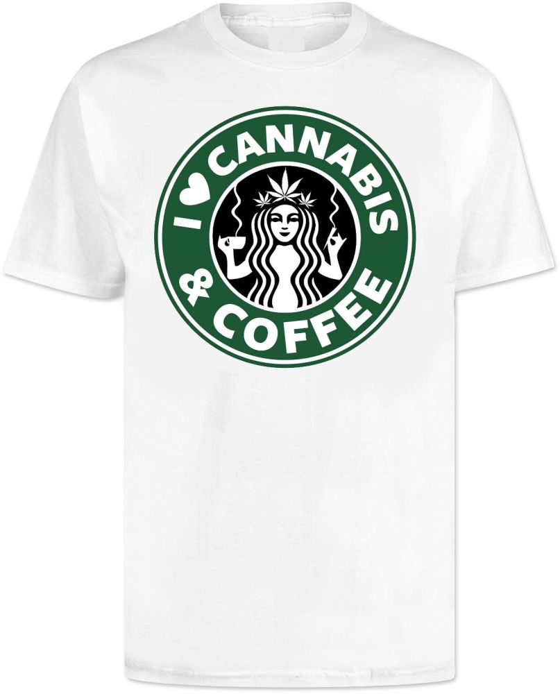 Cannabis and Coffee T Shirt - Starbucks Style