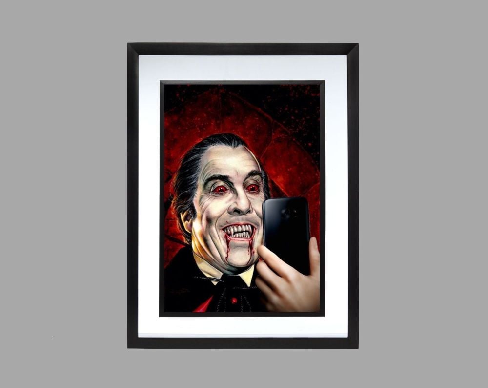 Dracula Selfie Poster Print
