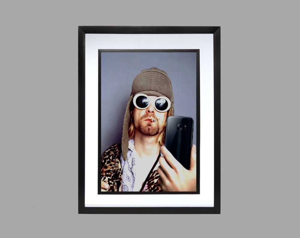 Kurt Cobain Nirvana Selfie Poster Print 