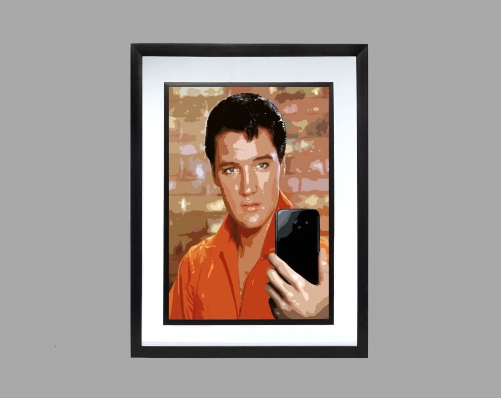 Elvis Presley Selfie Poster Print