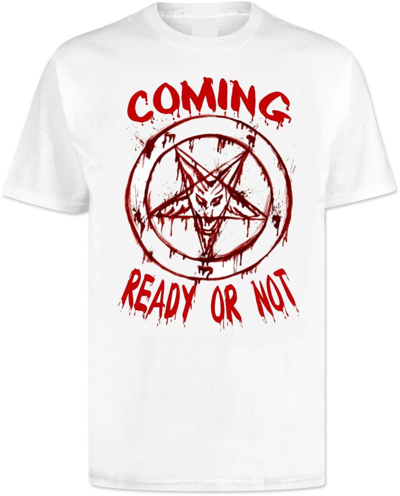 Pentagram Coming Ready Or Not Devil T Shirt
