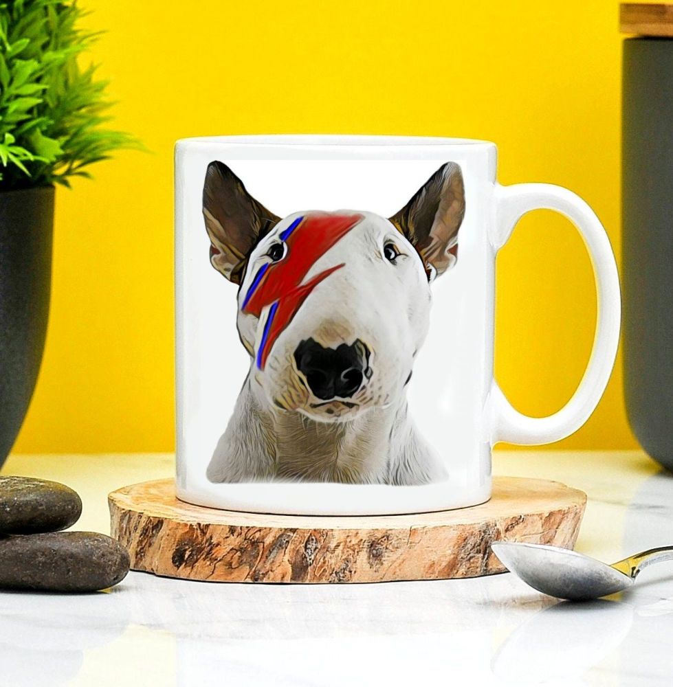 English Bull Terrier Mug Ziggy Stardust Style 