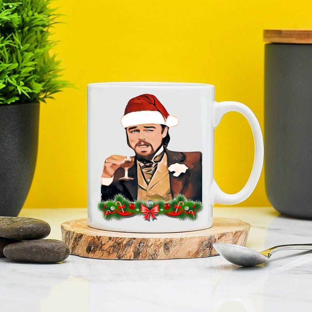 Leonardo Dicaprio Christmas Meme Mug