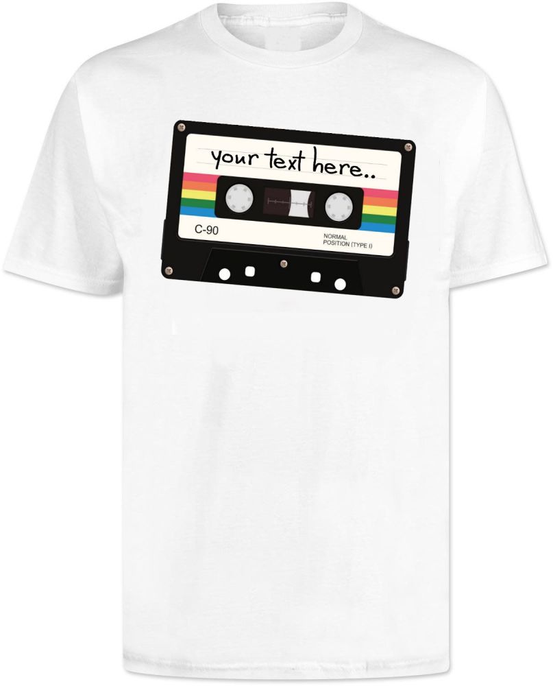 Personalised Cassette Retro Tape T Shirt