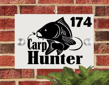 Carp Fishing House Sign Plaque